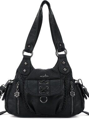 Small Purses for Women Hobo Shoulder Bags Y2K Vegan Leather Multi-Pocket Handbag